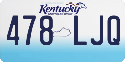 KY license plate 478LJQ
