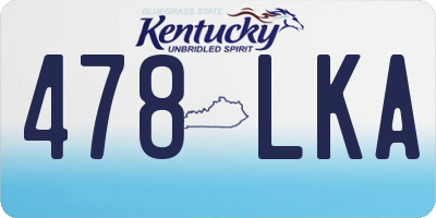 KY license plate 478LKA