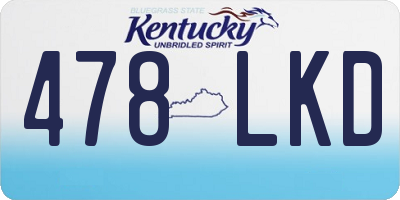 KY license plate 478LKD