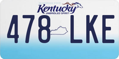 KY license plate 478LKE