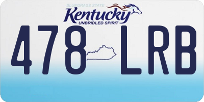 KY license plate 478LRB