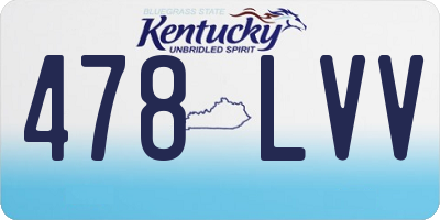 KY license plate 478LVV