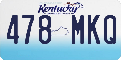 KY license plate 478MKQ