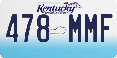 KY license plate 478MMF