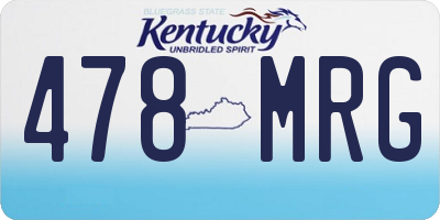 KY license plate 478MRG
