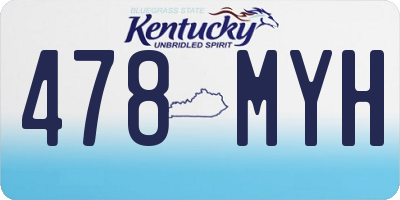 KY license plate 478MYH