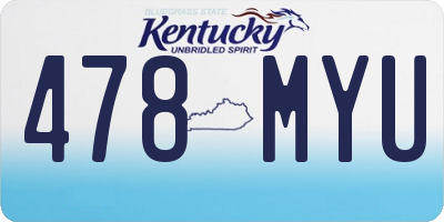 KY license plate 478MYU