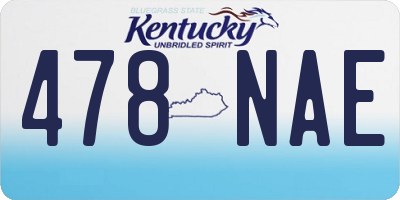 KY license plate 478NAE