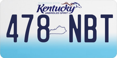 KY license plate 478NBT
