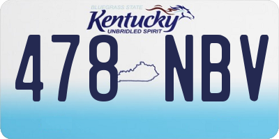 KY license plate 478NBV
