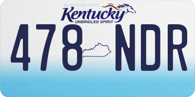 KY license plate 478NDR