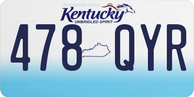 KY license plate 478QYR