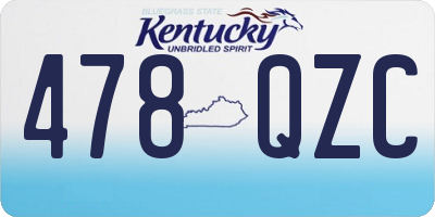 KY license plate 478QZC
