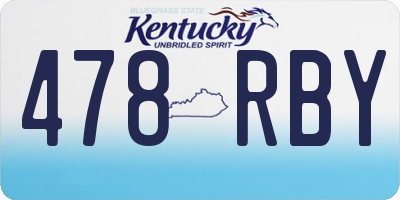 KY license plate 478RBY