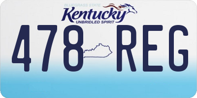 KY license plate 478REG