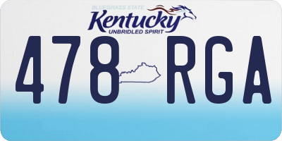 KY license plate 478RGA