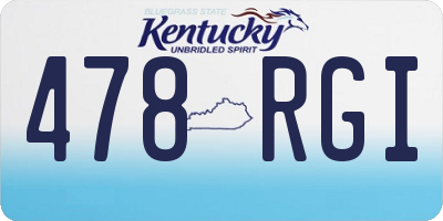 KY license plate 478RGI