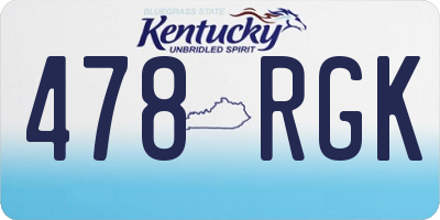 KY license plate 478RGK