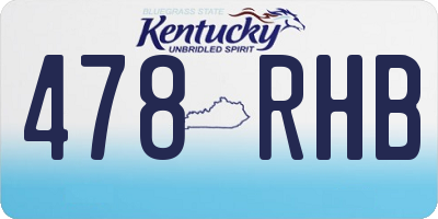 KY license plate 478RHB