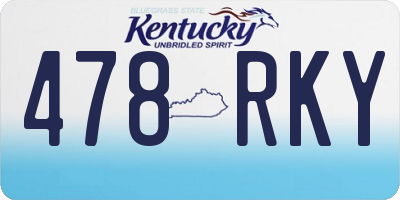 KY license plate 478RKY