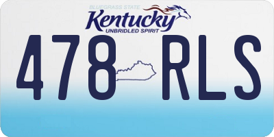 KY license plate 478RLS