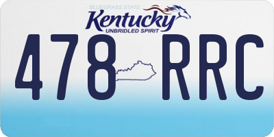 KY license plate 478RRC