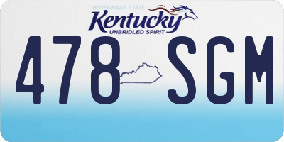 KY license plate 478SGM