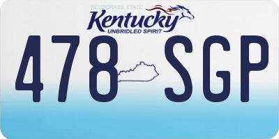 KY license plate 478SGP