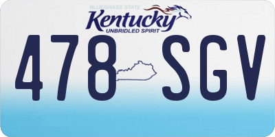 KY license plate 478SGV