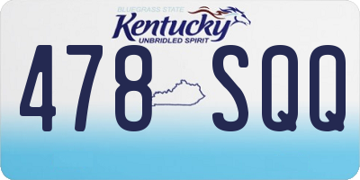 KY license plate 478SQQ