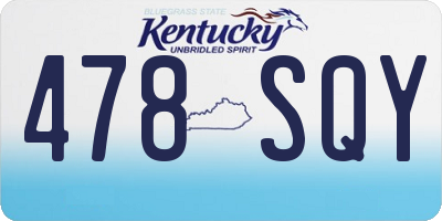 KY license plate 478SQY
