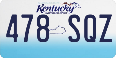 KY license plate 478SQZ