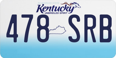 KY license plate 478SRB