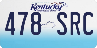 KY license plate 478SRC