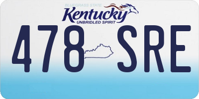 KY license plate 478SRE