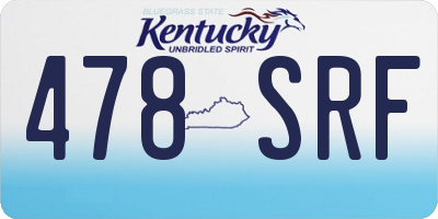 KY license plate 478SRF