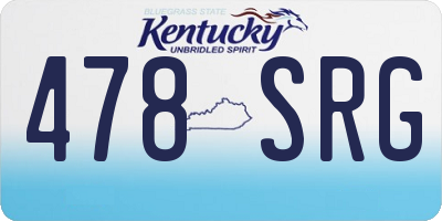 KY license plate 478SRG