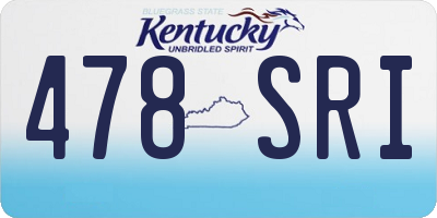 KY license plate 478SRI