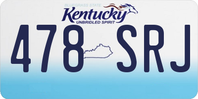 KY license plate 478SRJ