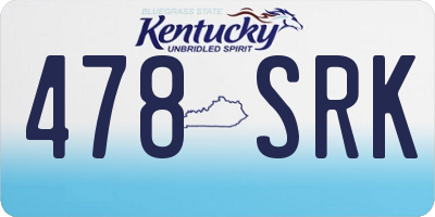 KY license plate 478SRK