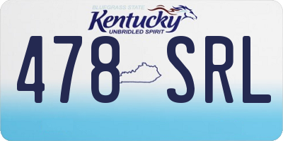 KY license plate 478SRL