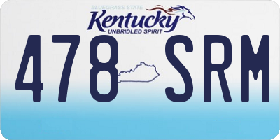 KY license plate 478SRM