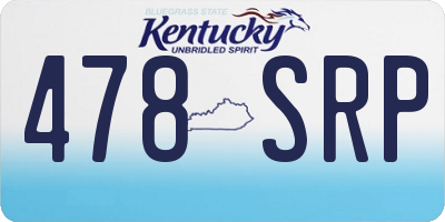 KY license plate 478SRP