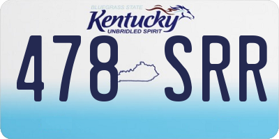 KY license plate 478SRR