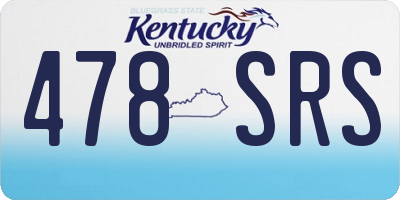 KY license plate 478SRS