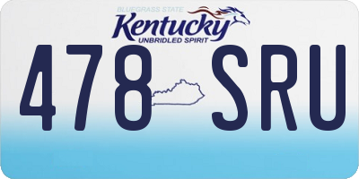 KY license plate 478SRU