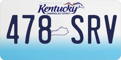 KY license plate 478SRV