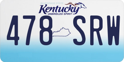 KY license plate 478SRW