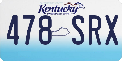KY license plate 478SRX