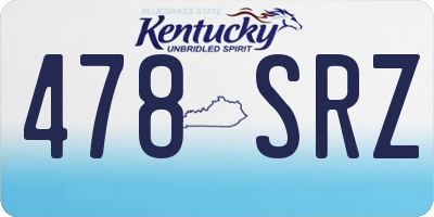 KY license plate 478SRZ